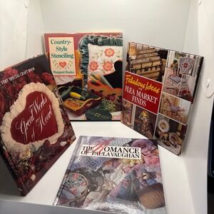 Craft & Home Decorating Books Lot: Country Style,‎ Flea Market, Romance, Heart